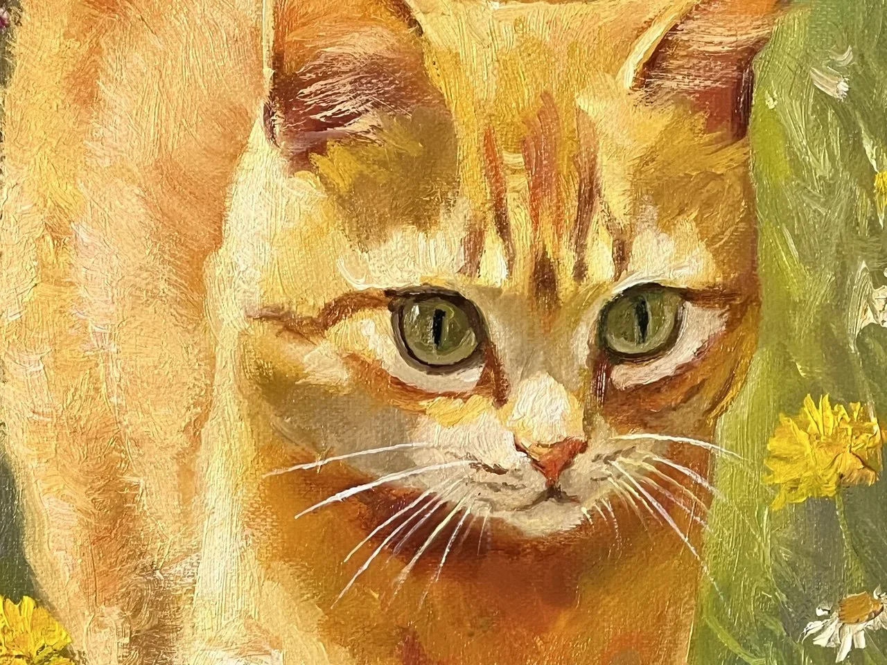 Кошечка в нарисованной раме — 3