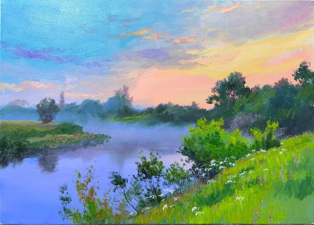Летний вечер на речке